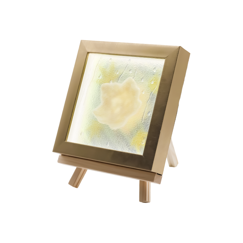 ไฟศิลปะใบเมเปิ้ลสีเหลืองอ่อนทรงสี่เหลี่ยม - Maple Frost