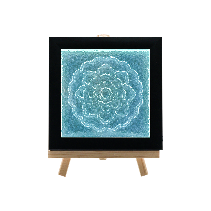 โคมไฟคริสตัลสีขาวลายดอกไม้สีฟ้า - Tianxiang Ripples